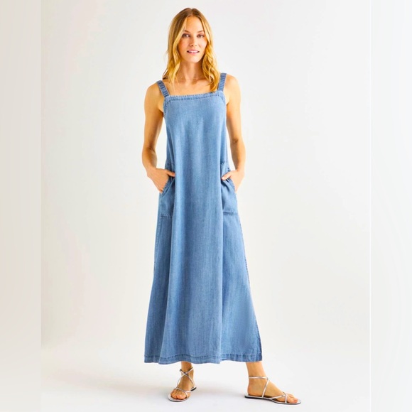 Splendid Cole Indigo Maxi Dress - Picture 1 of 13